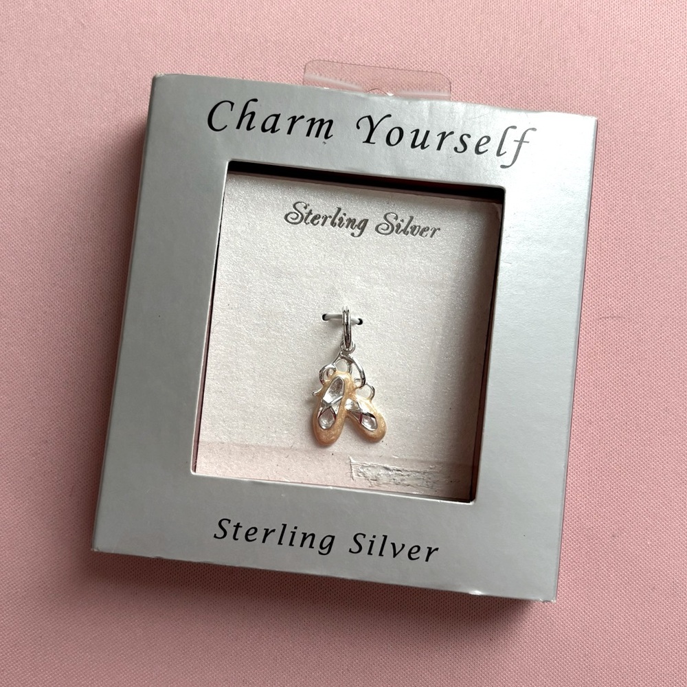 Kohl’s Charm Yourself Sterling Silver Ballerina Ballet Slippers Charm New